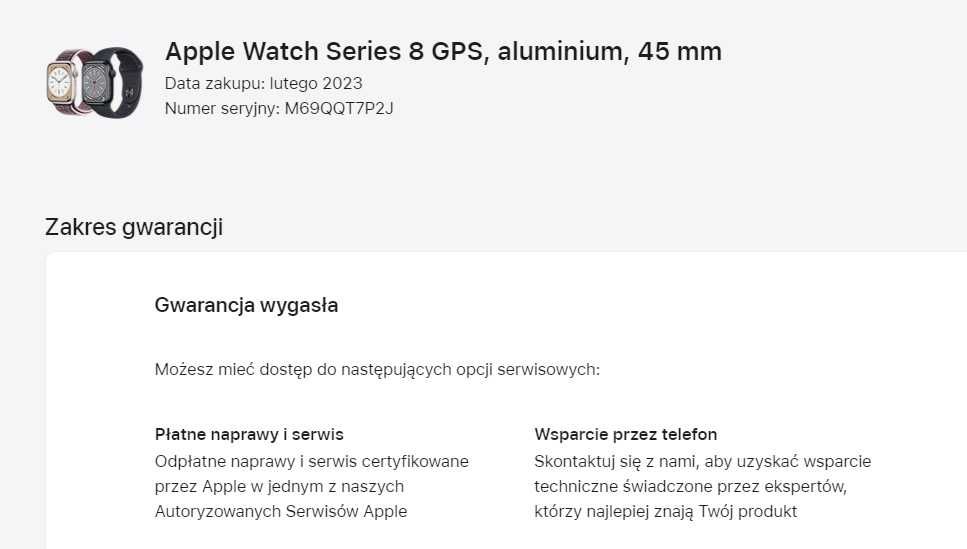 **Apple Watch 8 45mm GPS-Stówka Grudziądz**