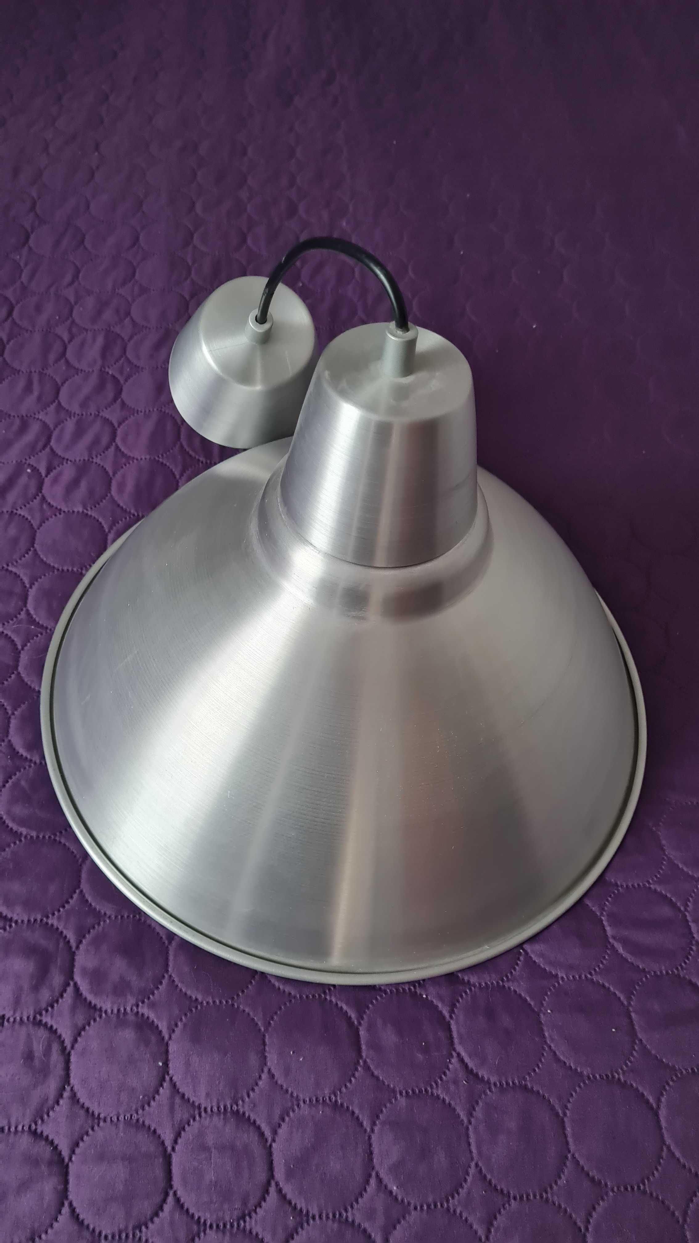 Lampa wisząca Ikea, aluminium, loft
