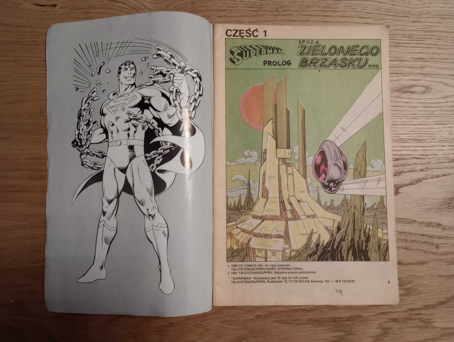 Superman nr 01/90 Z Kryptonu przez Metropolis