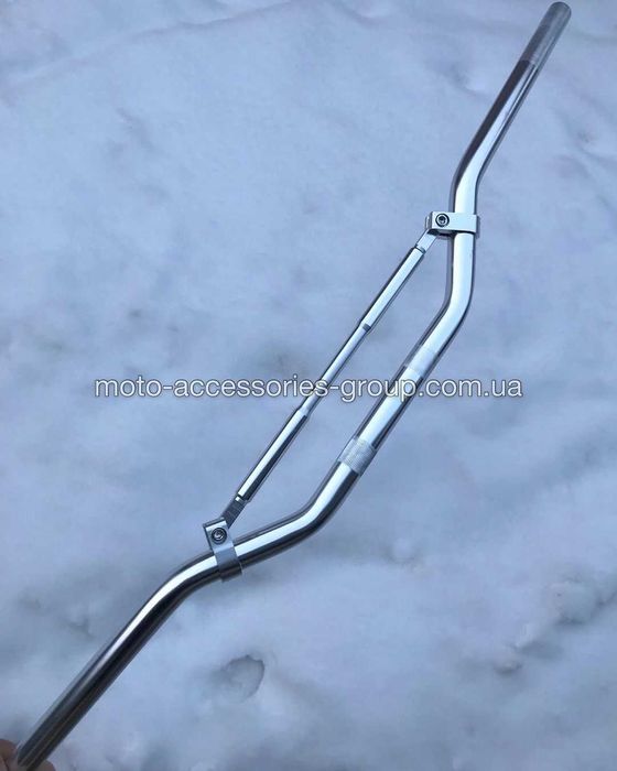 Руль на мотоцикл с перемычкой 80см (кермо з перегородкою) алюміній