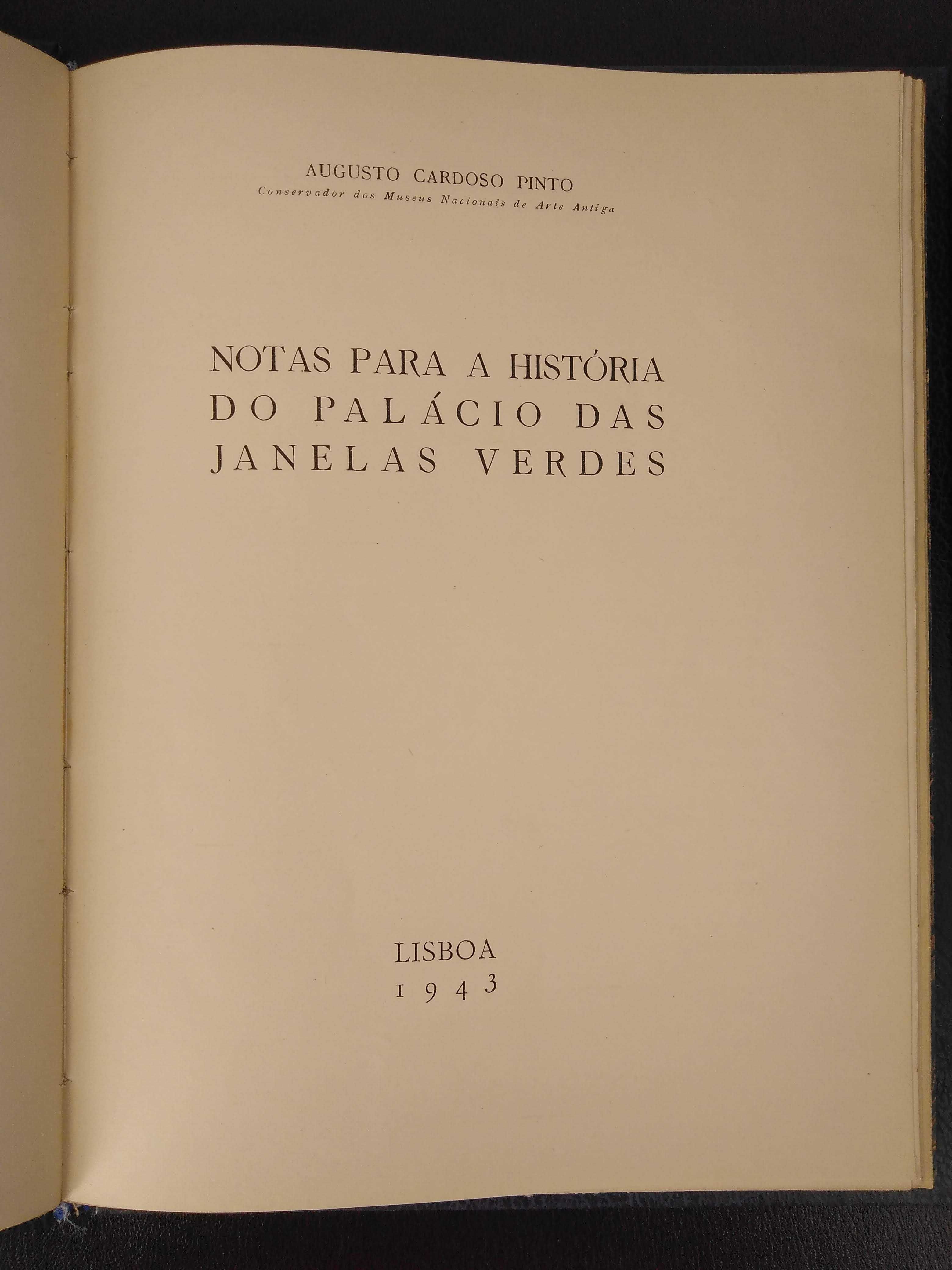 livro: "Notas para a história do Palácio das Janelas Verdes"