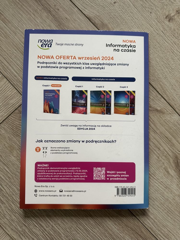 Nowa Informatyka na czasie 1 podręcznik zakres podstawowy NOWY