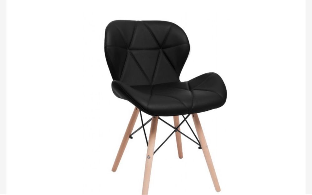 Крісло екошкіра чорне 2 шт