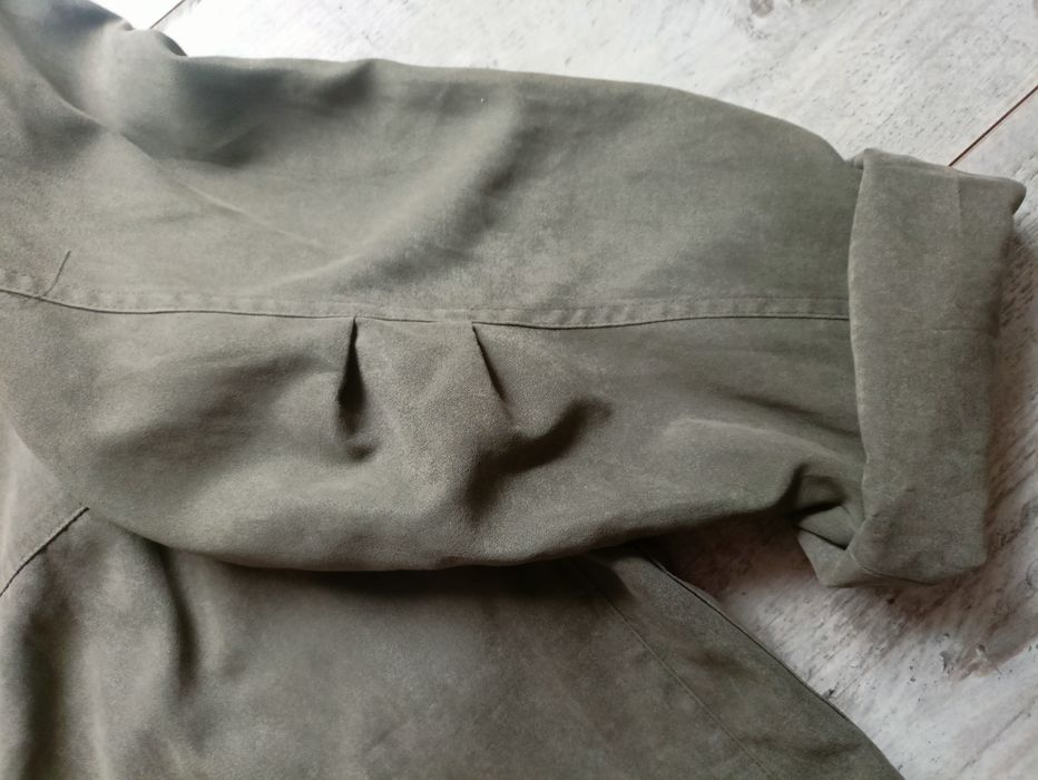 Marynarka narzutka lub lekki płaszcz khaki, oversize, l-xl, stan bdb