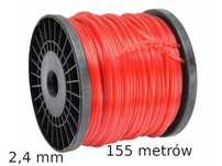 Żyłka tnąca do trawy kosy i podkaszarki 2.4 mm dł. 155 mb