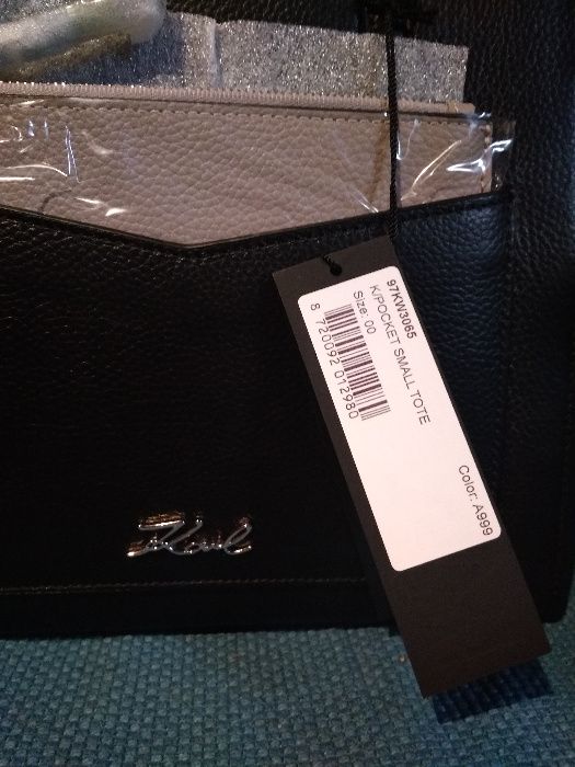 Karl Lagerfeld POCKET SMALL TOTE - nowa torebka torba skóra skórzana