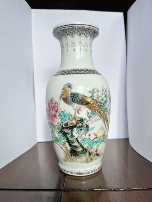 Wazon chiński ptak i kwiaty