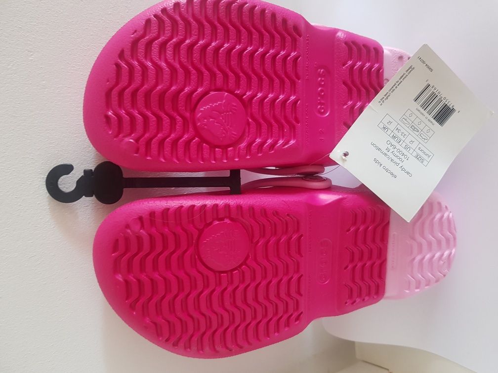 Crocs crocsy nowe różowe J2 klapki chodaki junior 33 34