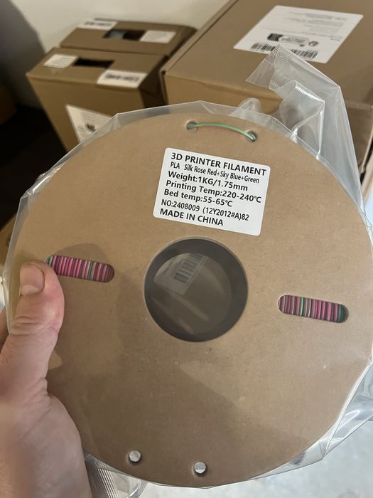 Філамент PLA Silk (2-х кольорові, 3-х кольорові)