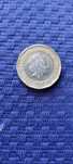 One pound moeda Rainha Elizabeth