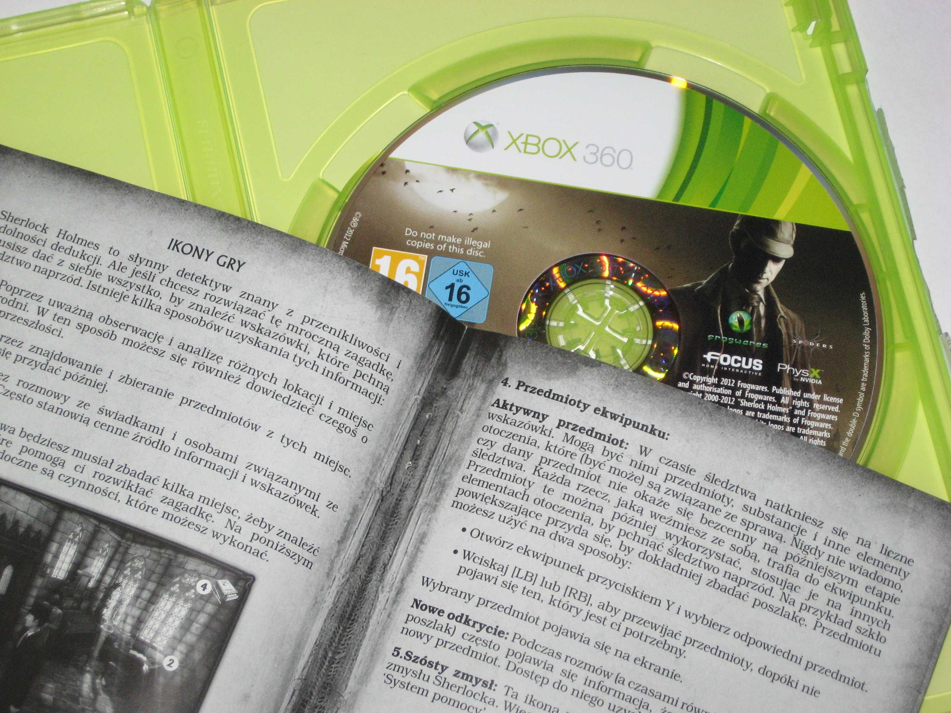 Gra Testament Sherlocka Holmesa Xbox360! 3xPL jak NOWA! PL!