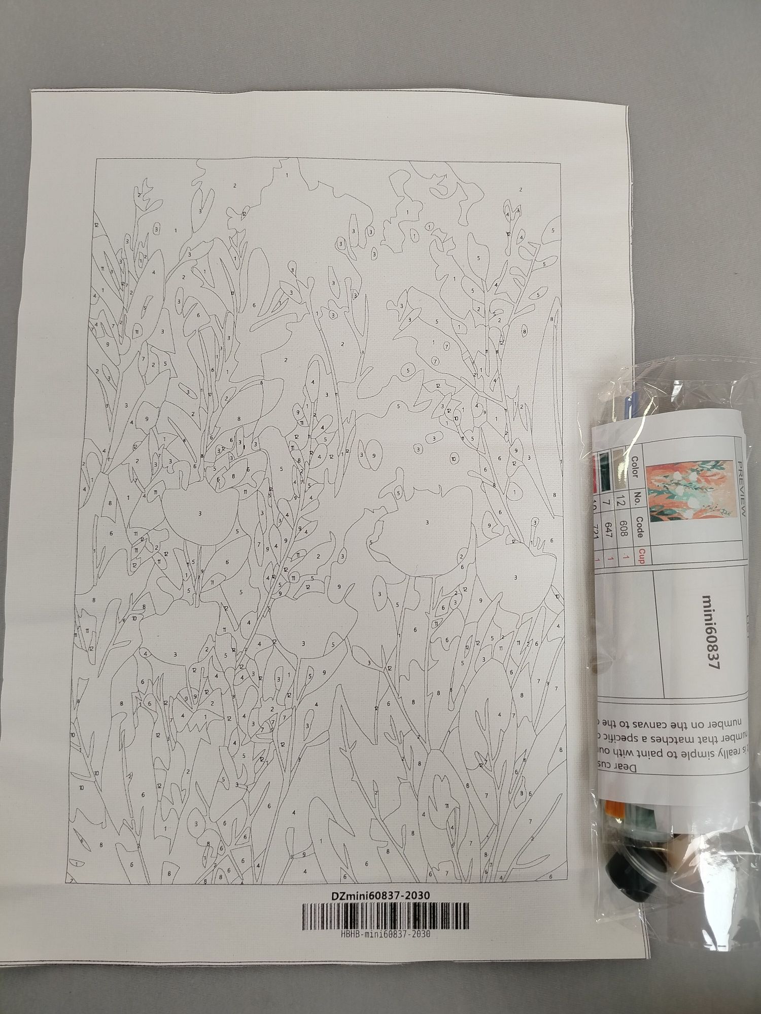 Malowanie po numerach 20x30 kwiaty