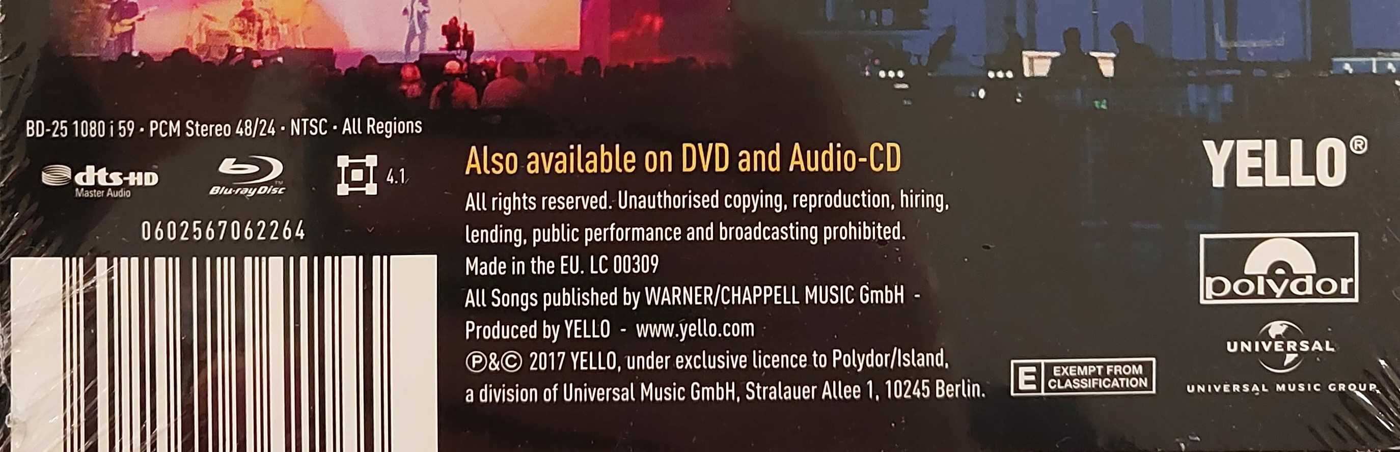 Yello Live In Berlin Blu-ray 2017 nowa w folii koncert z Berlina