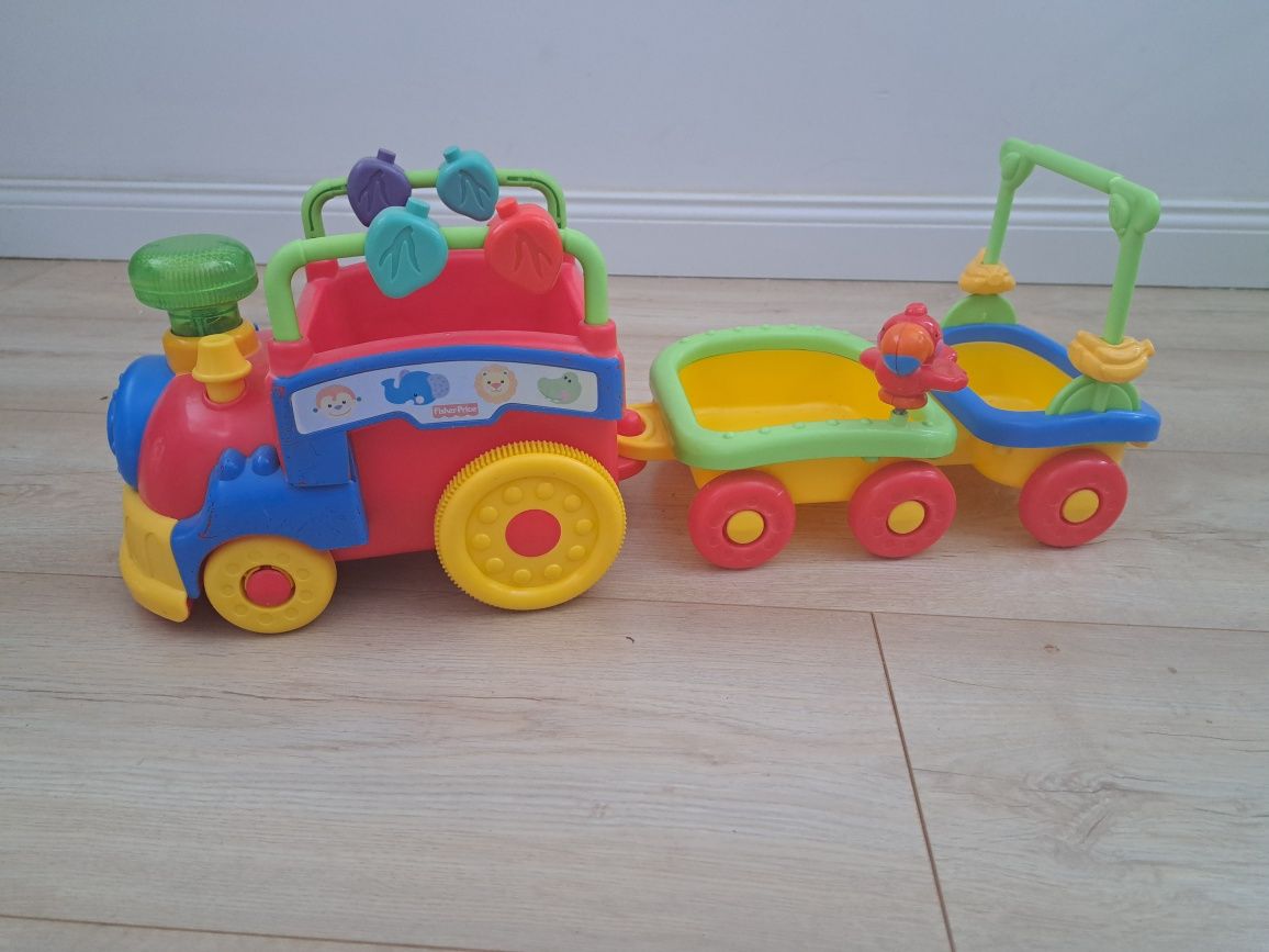 Samochodzik Fisher Price dla dzieci do zabawy, samochód z przyczepką