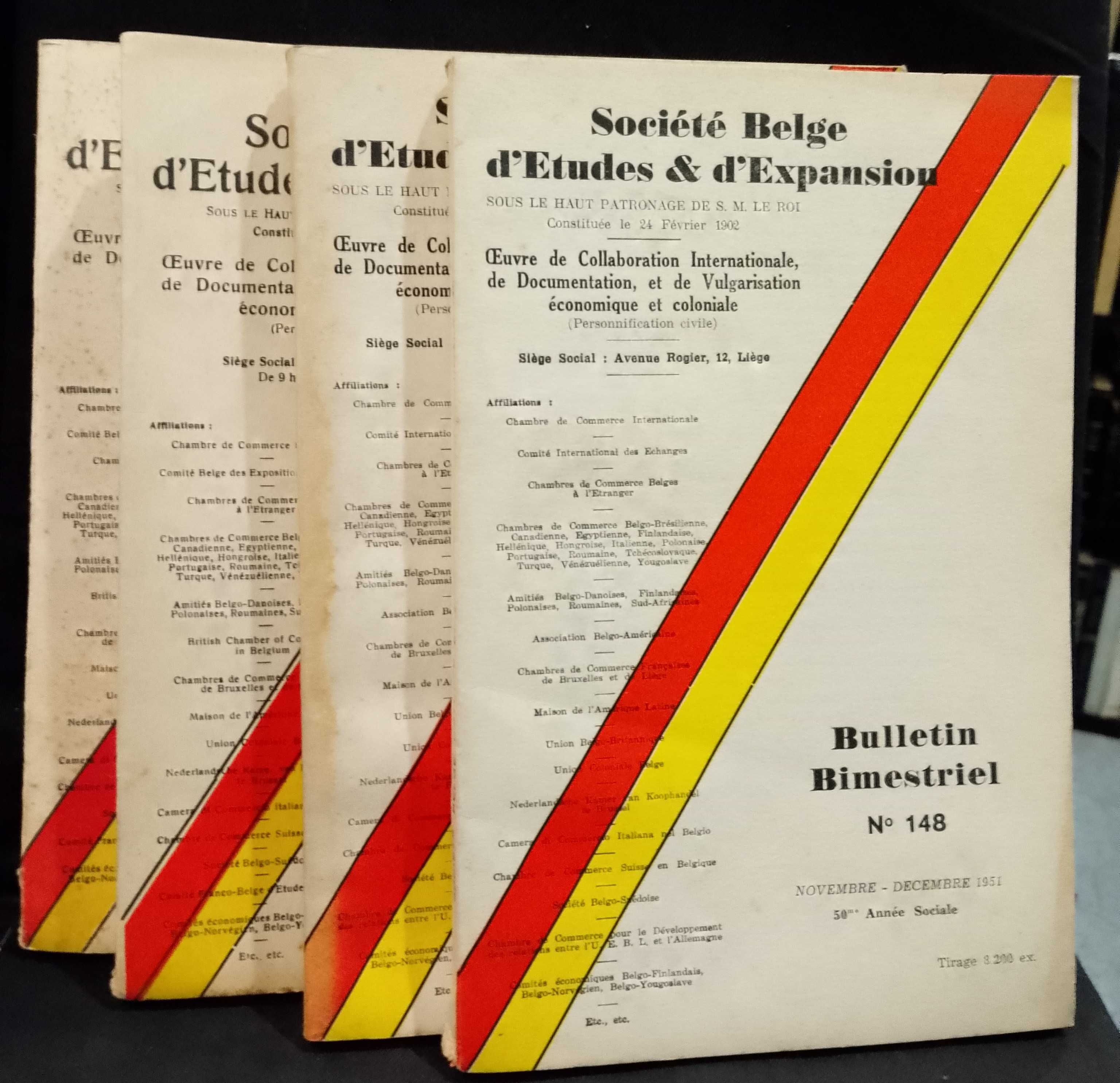Société Belge D´Etudes & D´Expansin 1946/51 - 4 unidades
