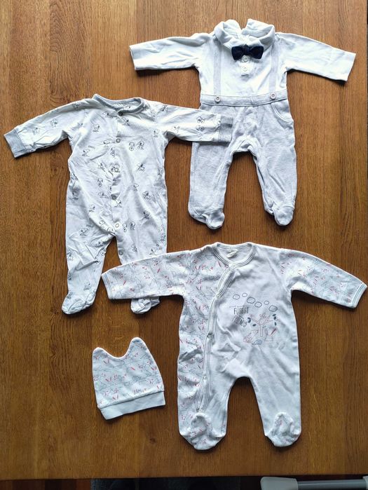 Paczka 10 pajacyków niemowlęcych r.56 (zestaw zimowy)