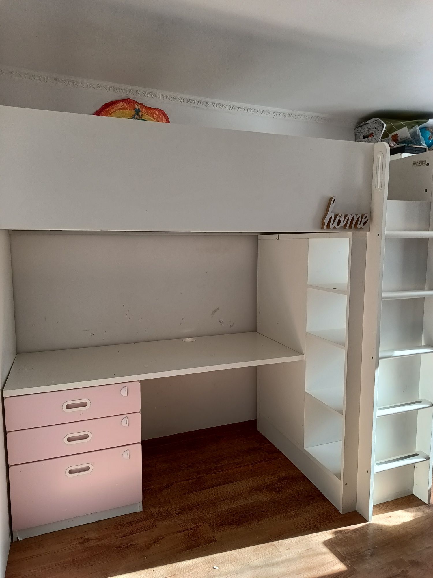 Łóżko piętrowe Ikea Smastad z biurkiem