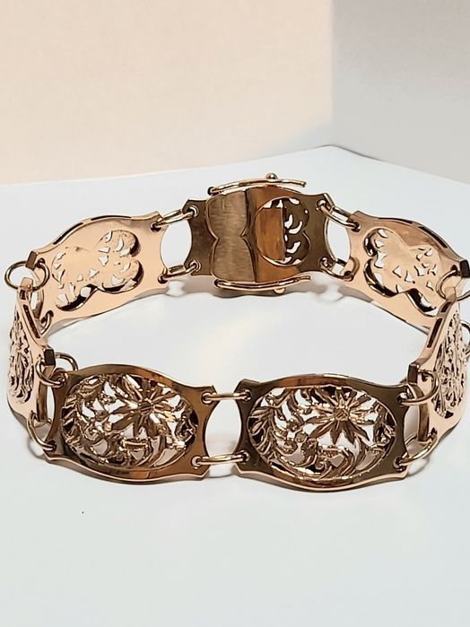 Bransoleta Złota Ażurowa Cudna Vip 14k