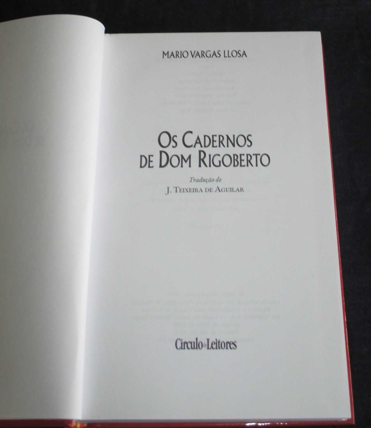 Livro Os Cadernos de Dom Rigoberto Mario Vargas Llosa