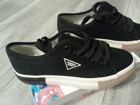 Trampki czarne sneakersy na platformie nowe