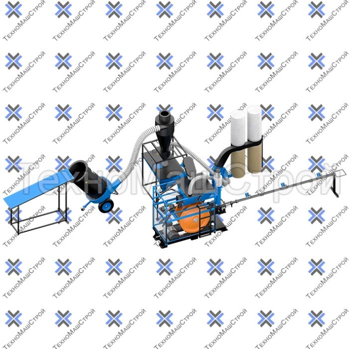 Ударный пресс для брикетов с соломы, опилок и шелухи