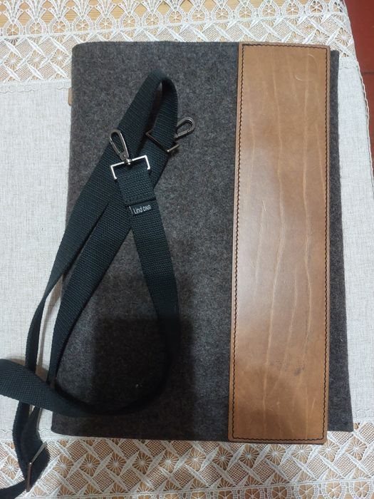 Torba na laptop 14' filc i skóra