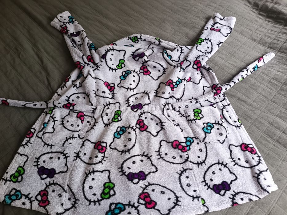 Халат махровый для девочки детский махровый халат с китти