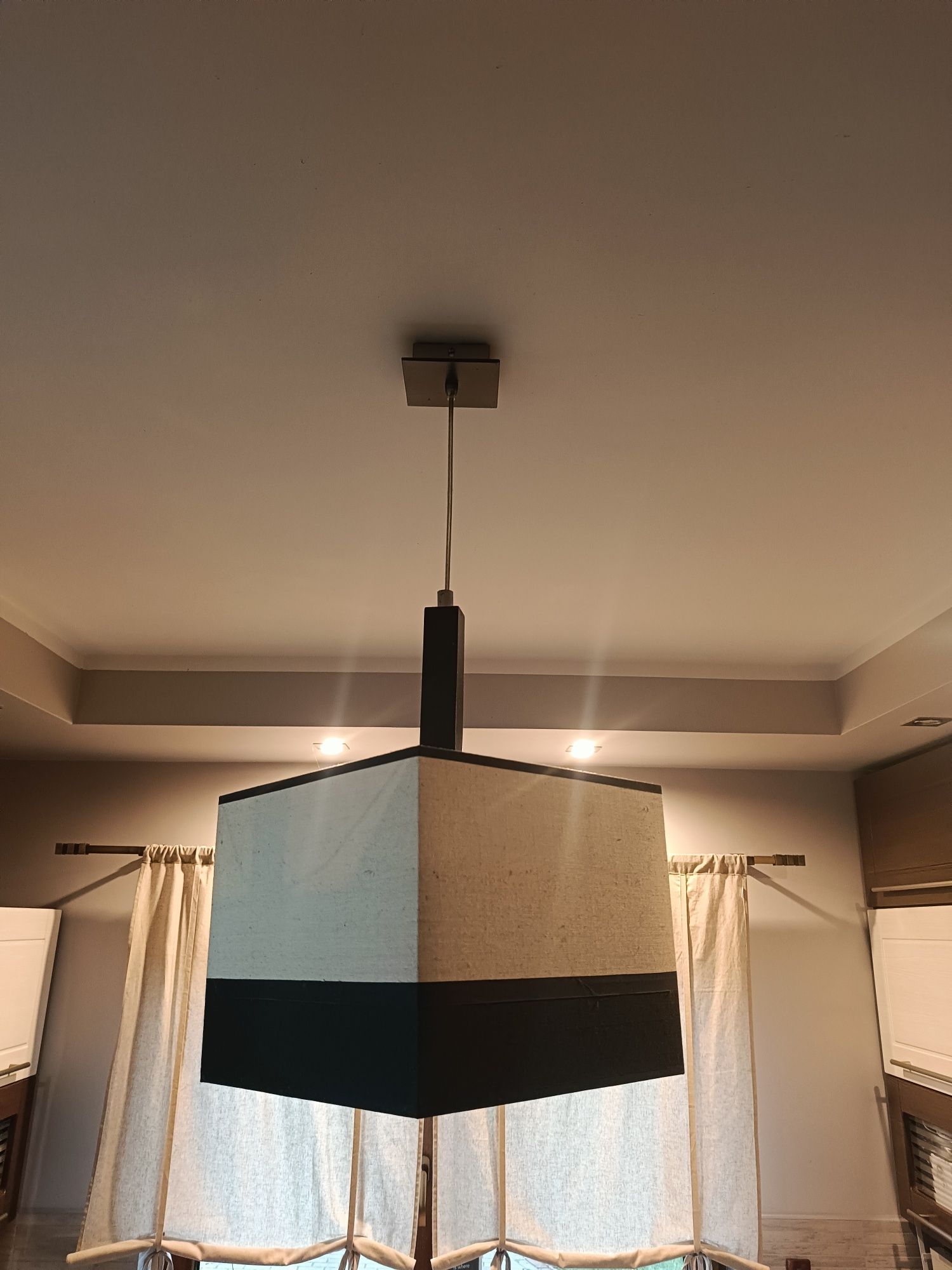 Zestaw lamp kremowo-brazowowych