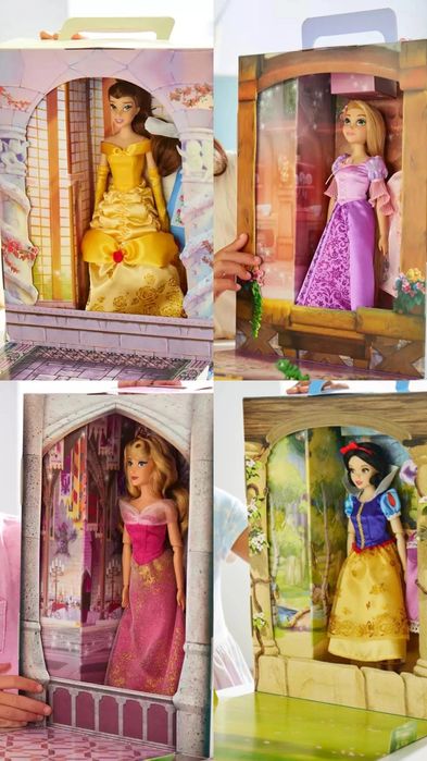 Колекційна лялька Disney принцеса: Бель, Аврора, Рапунцель, Білосніжка