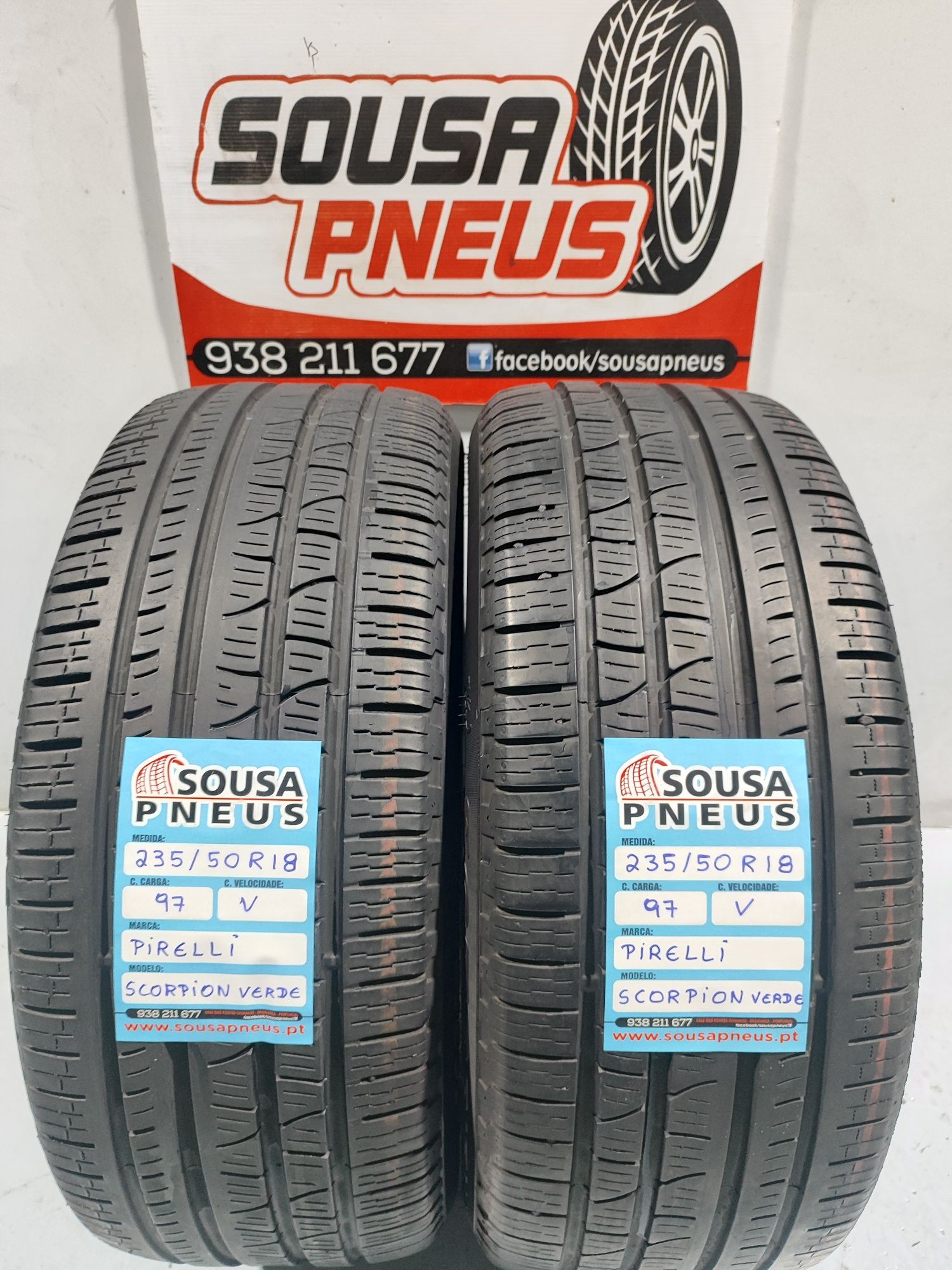 2 pneus semi novos 235-50R18 Pirelli - Oferta dos Portes
