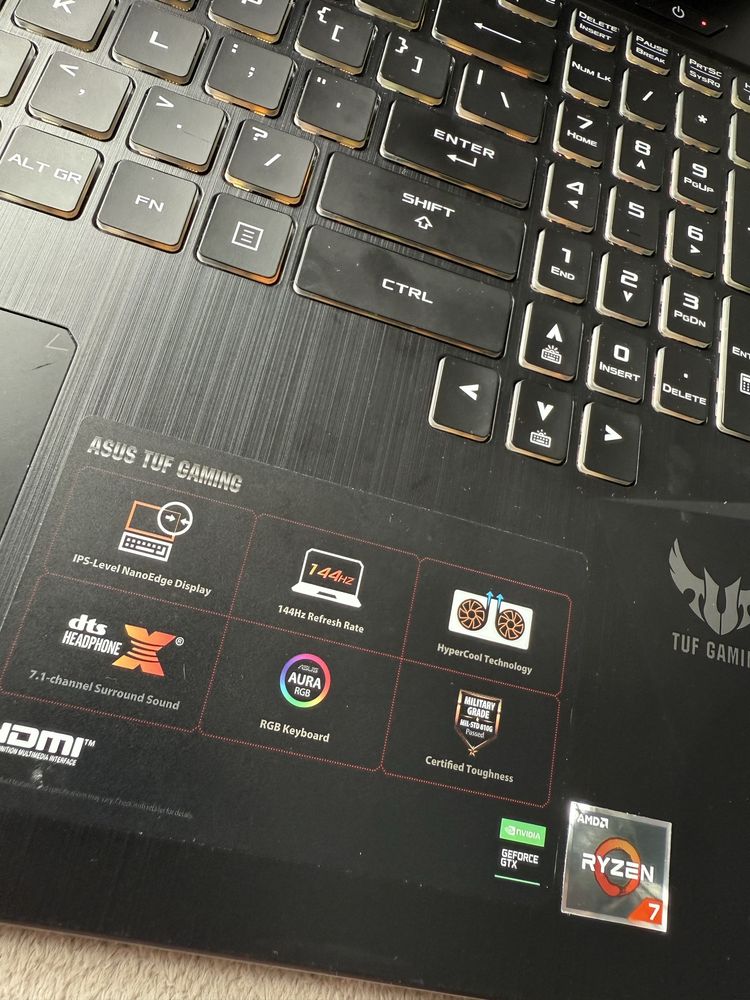 Laptop Gamingowy Asus Tuf GTX Ryzen7