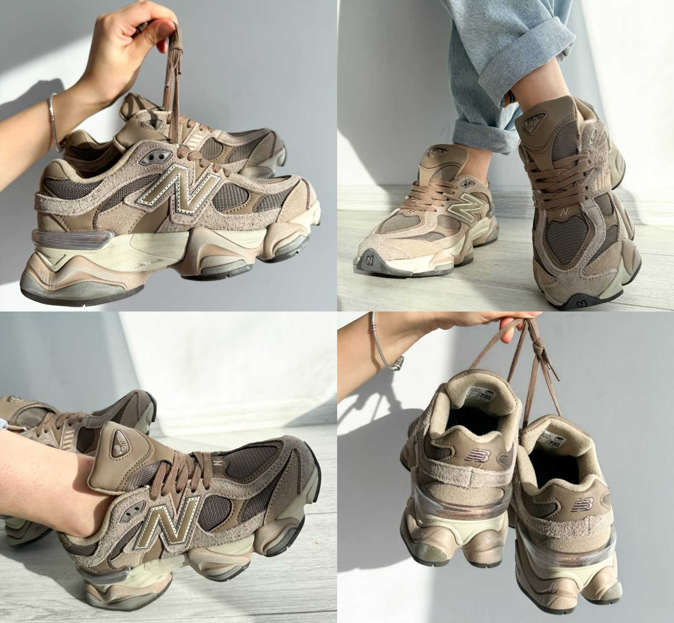 Женские кроссовки New Balance 9060 Beige Brown 36-40 Хит Весны! Топ