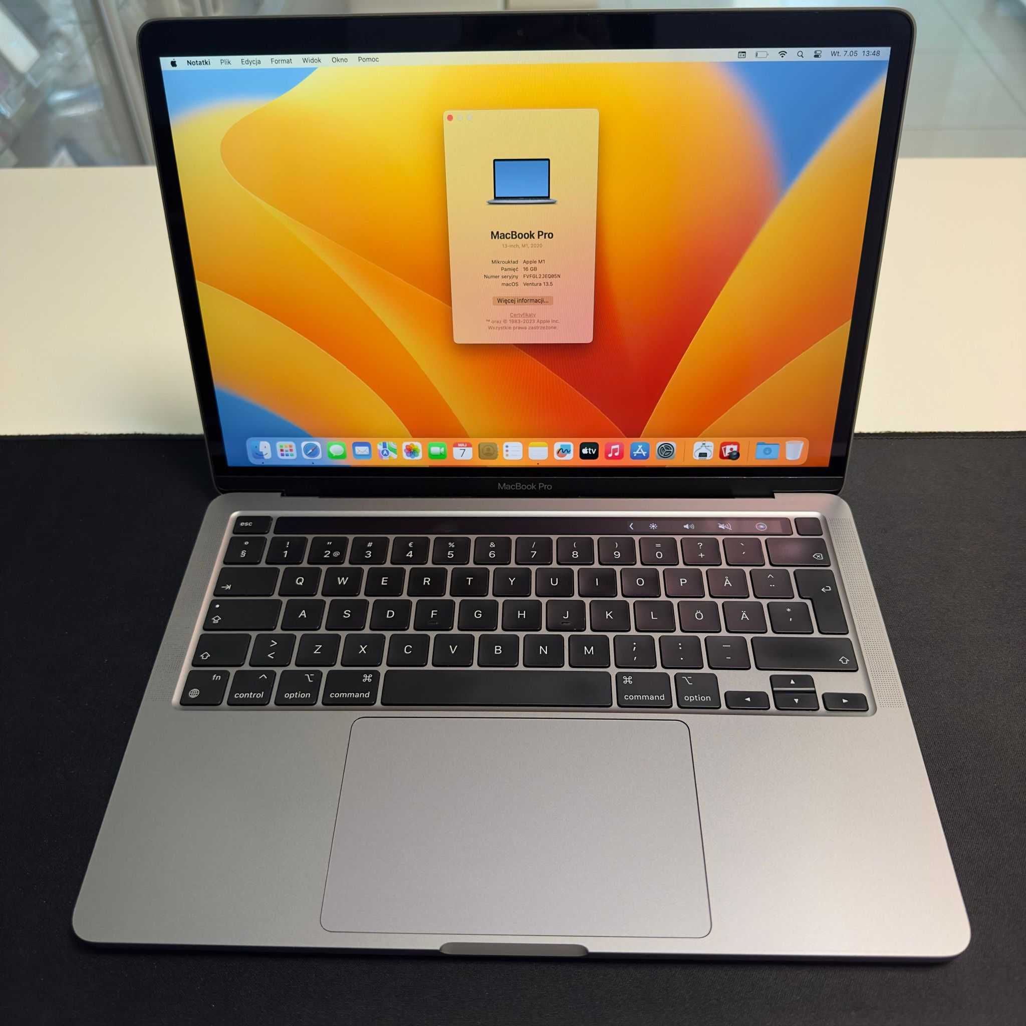 MacBook Pro 13 2020 M1 16GB RAM 512GB Sklep Warszawa Gwarancja 12 msc