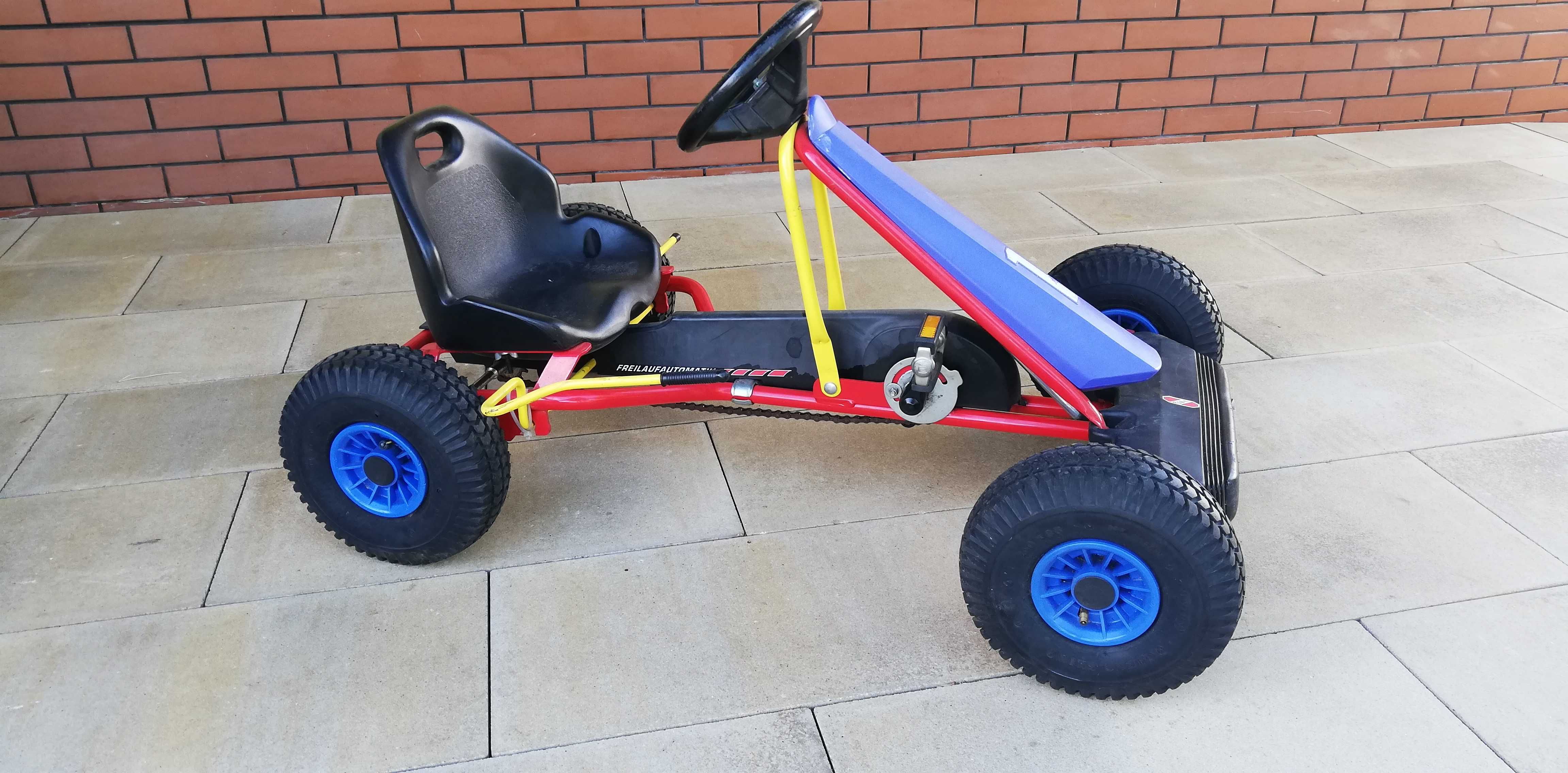 pojazd na pedały gokart puky metalowy koła pompowane samochód