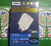 Ładowarka sieciowa C79 GaN PD 65W 2xUSB-C Jellico