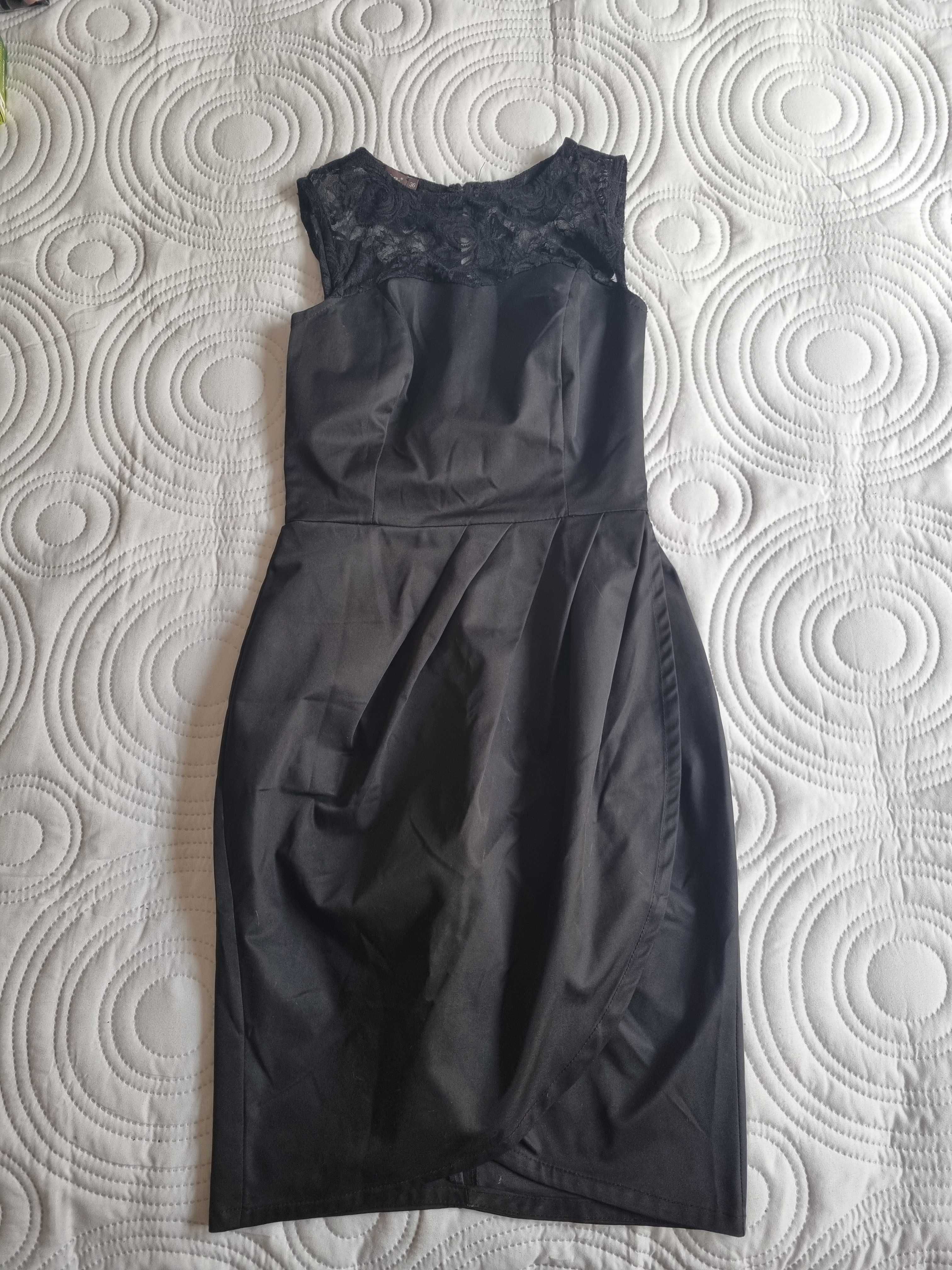 Elegancka sukienka z koronką Feema, rozmiar 36