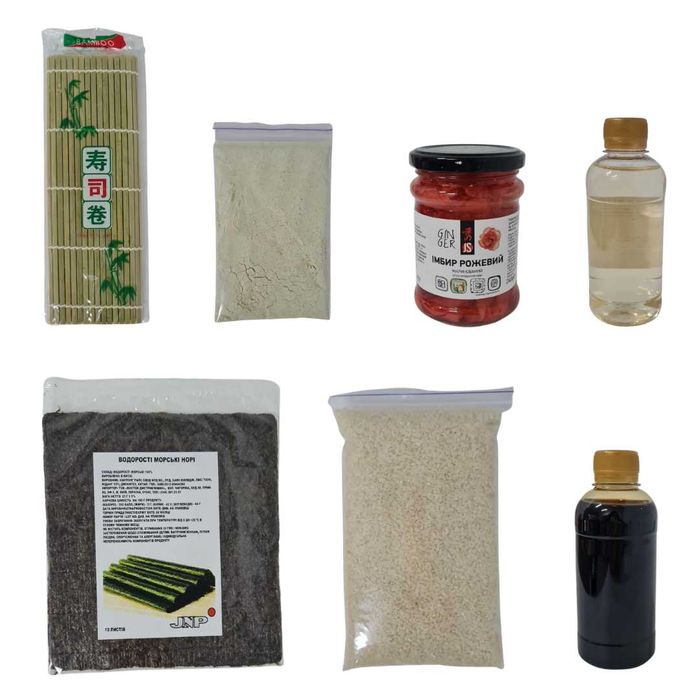 Норі суші рис місопаста імбир васабі кунжут чука Теріякі Унагі Тонкацу