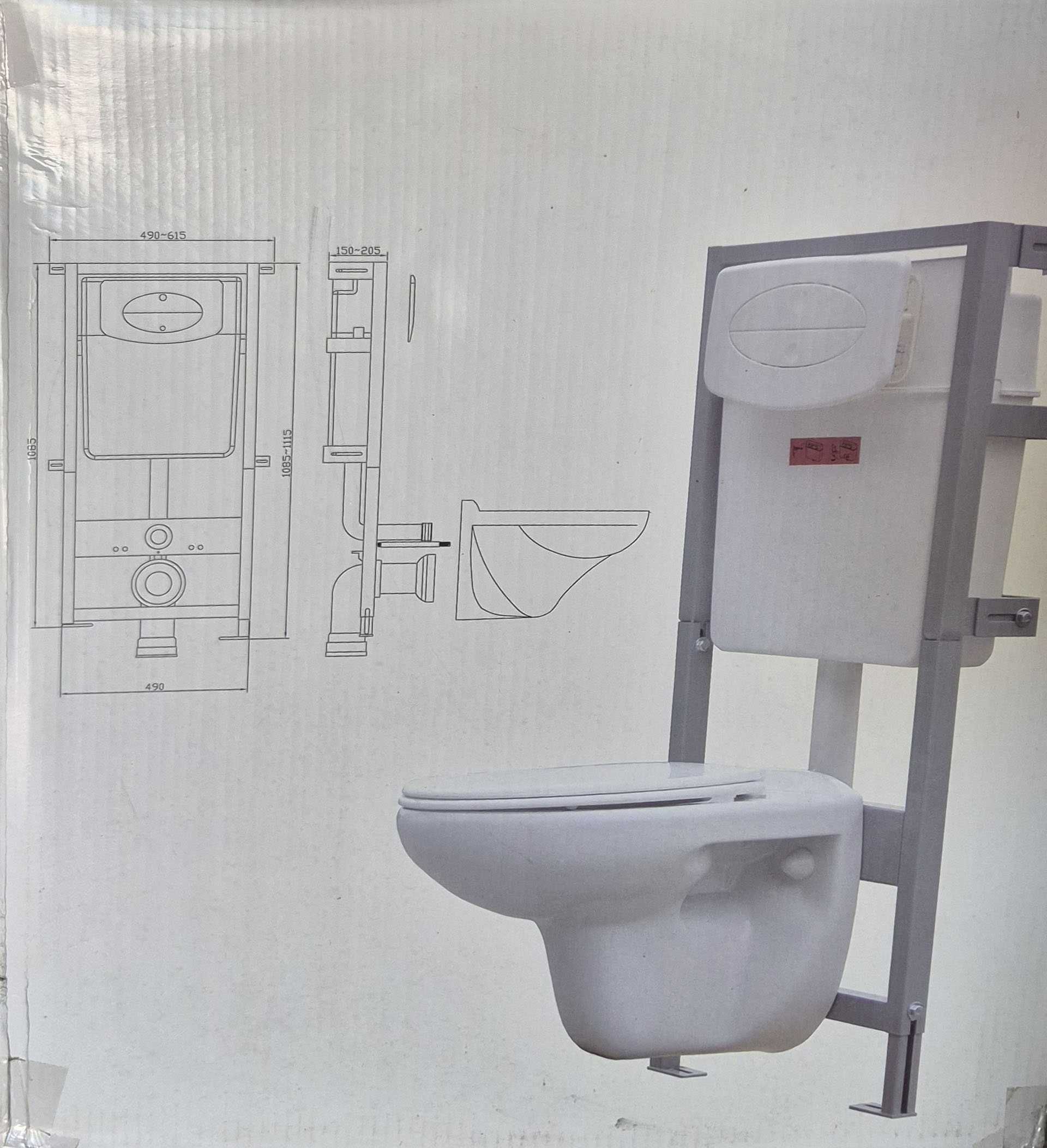 Conjunto completo de sanita suspensa - Estrutura e cisterna embutida