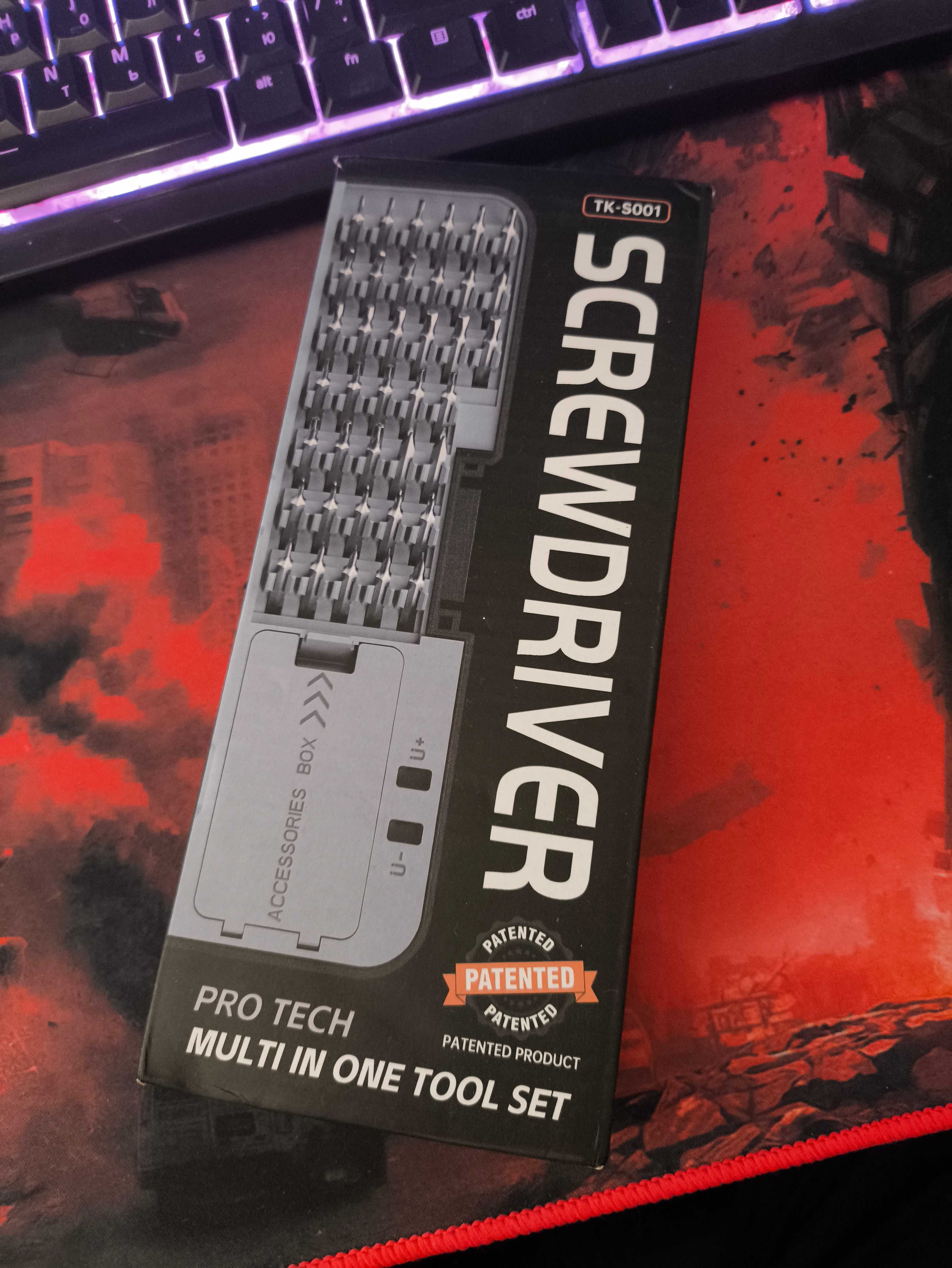 Аккумуляторная отвертка Skrewdriver,38 бит,USB-Type-C,электроотвертка