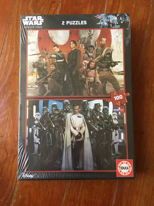 (Novo) 2 em 1 puzzles Star Wars 100 peças