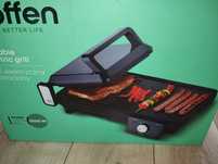 Nowy duży grill elektryczny rozkładany z płytą grilujqca 2000 W.