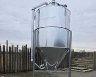 Silos zbiornik paszowy 6 Ton 9,28 m³ lejowe lejowy dowóz HDS gotowy