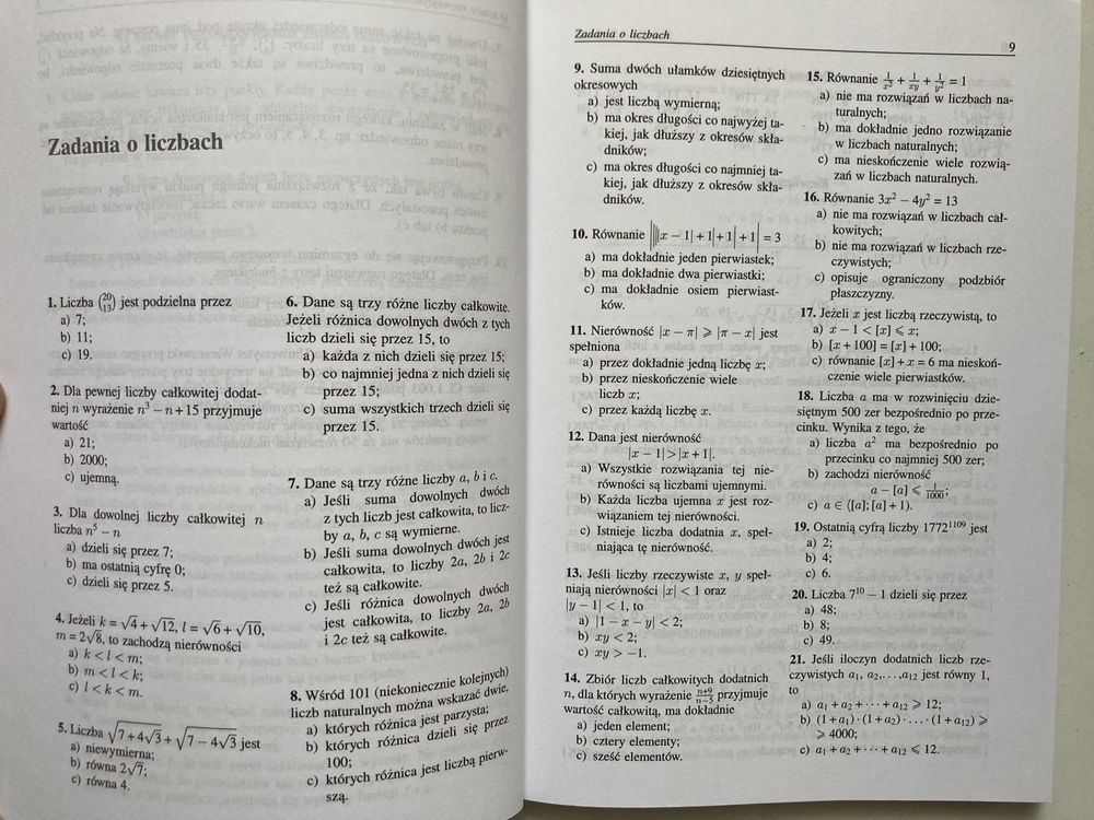 Matematyka - testy dla licealistów