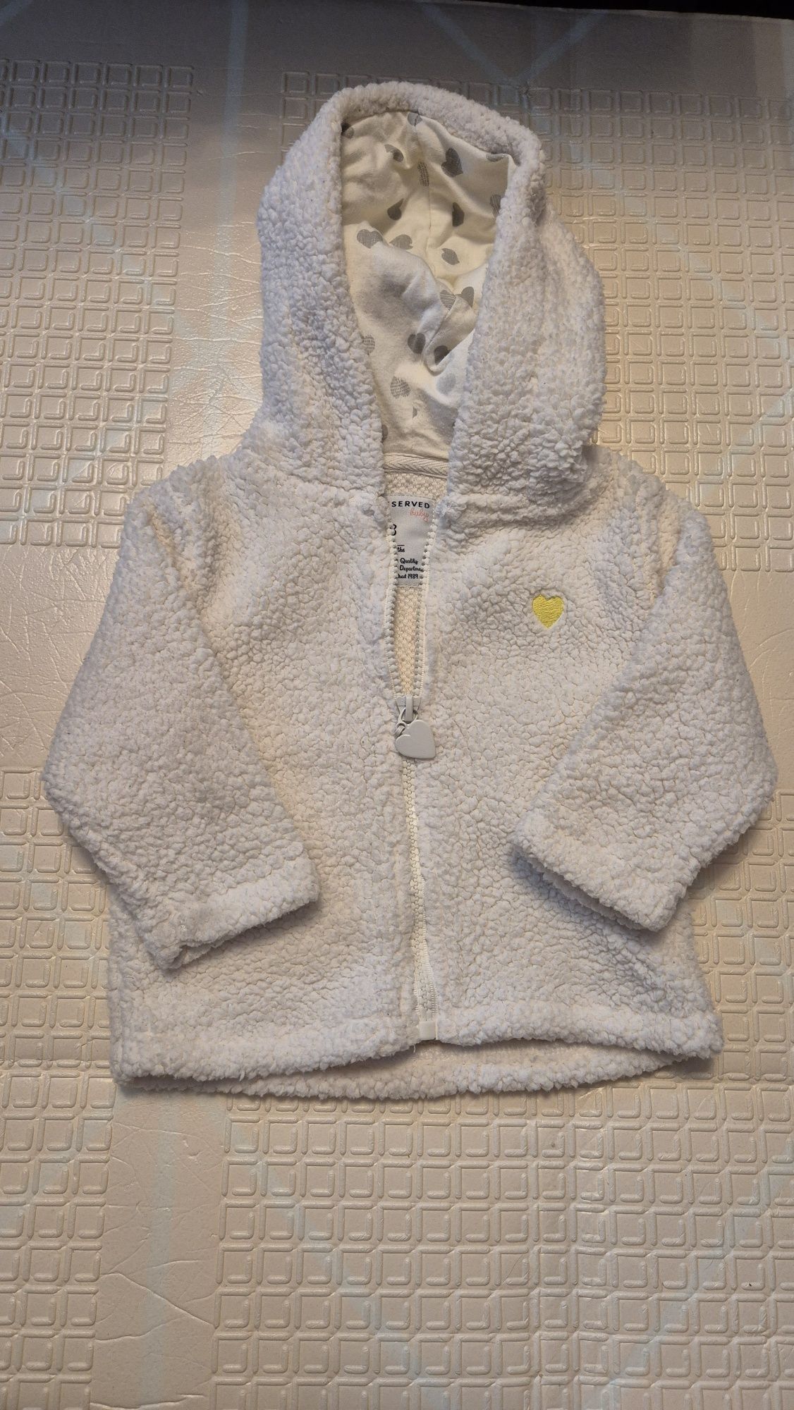 Bluza kurtka biała miś rozm. 68 reserved polar