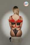 Bielizna erotyczna - szelki ze skrzydłami "RED WINGS" hot harness