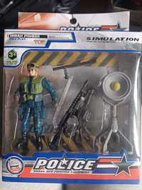 Zestaw policyjny chłopiec zabawka figurka
