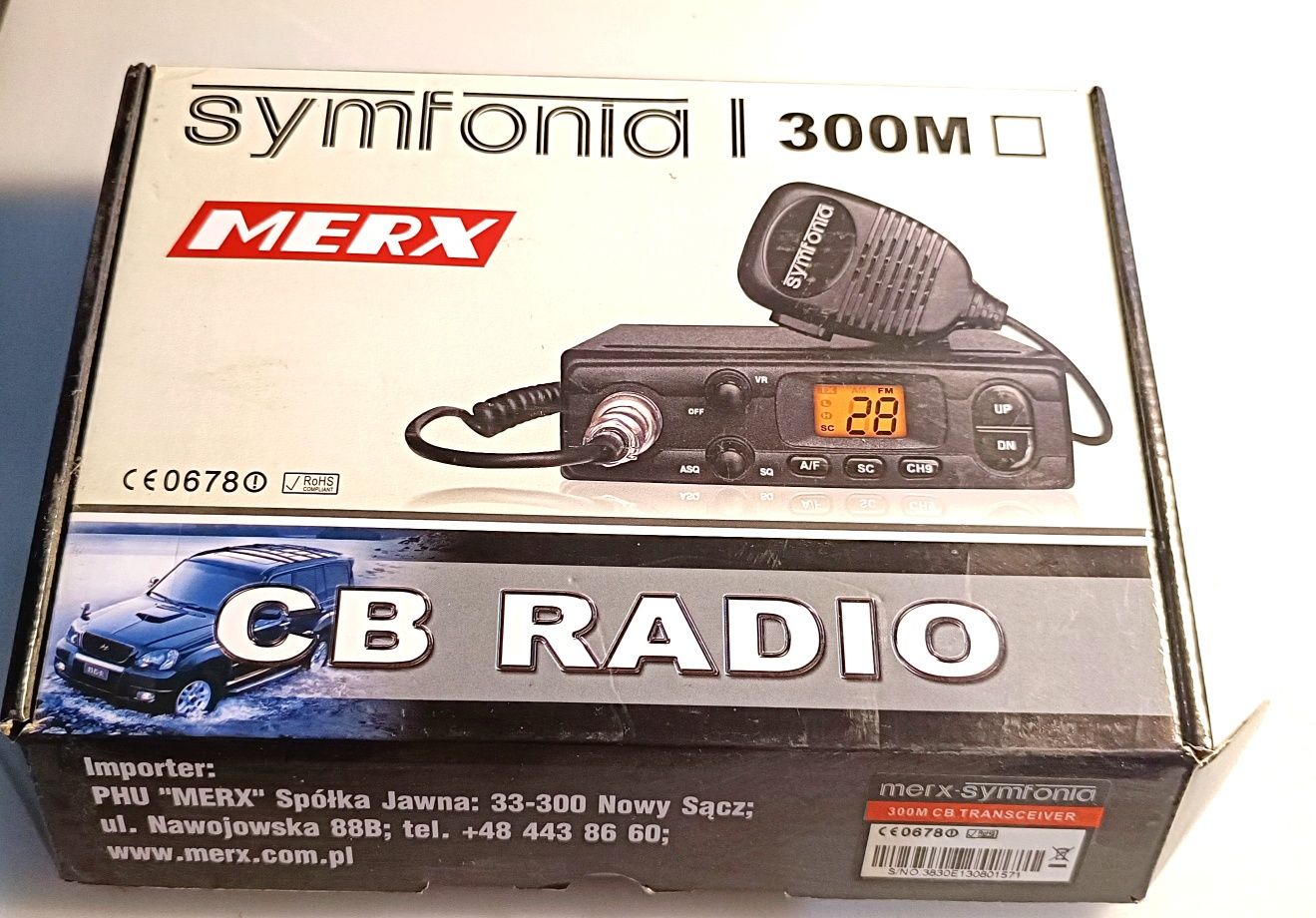 CB Radio Merx Symfonia 300M kompletne z dodatkami