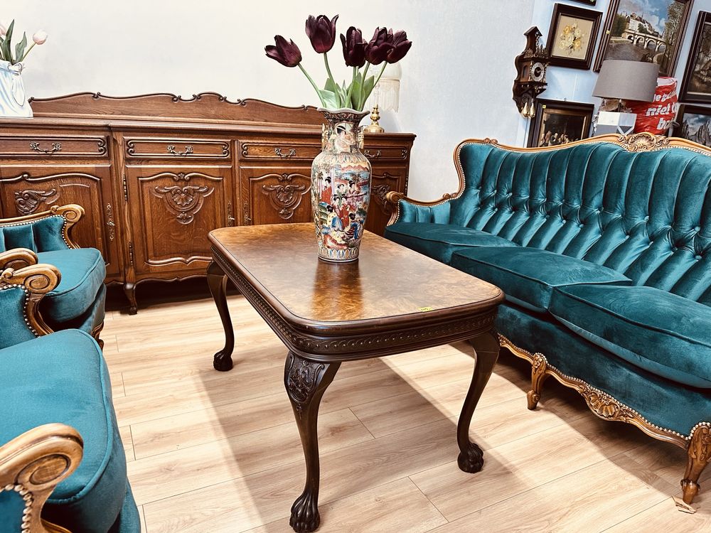Oryginalny stary, elegancki stolik w stylu chippendale :)