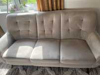 Zestaw sofa kanapa scandi Agata meble piekny beż wiosna