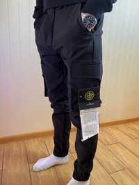 Штаны карго Stone Island черные